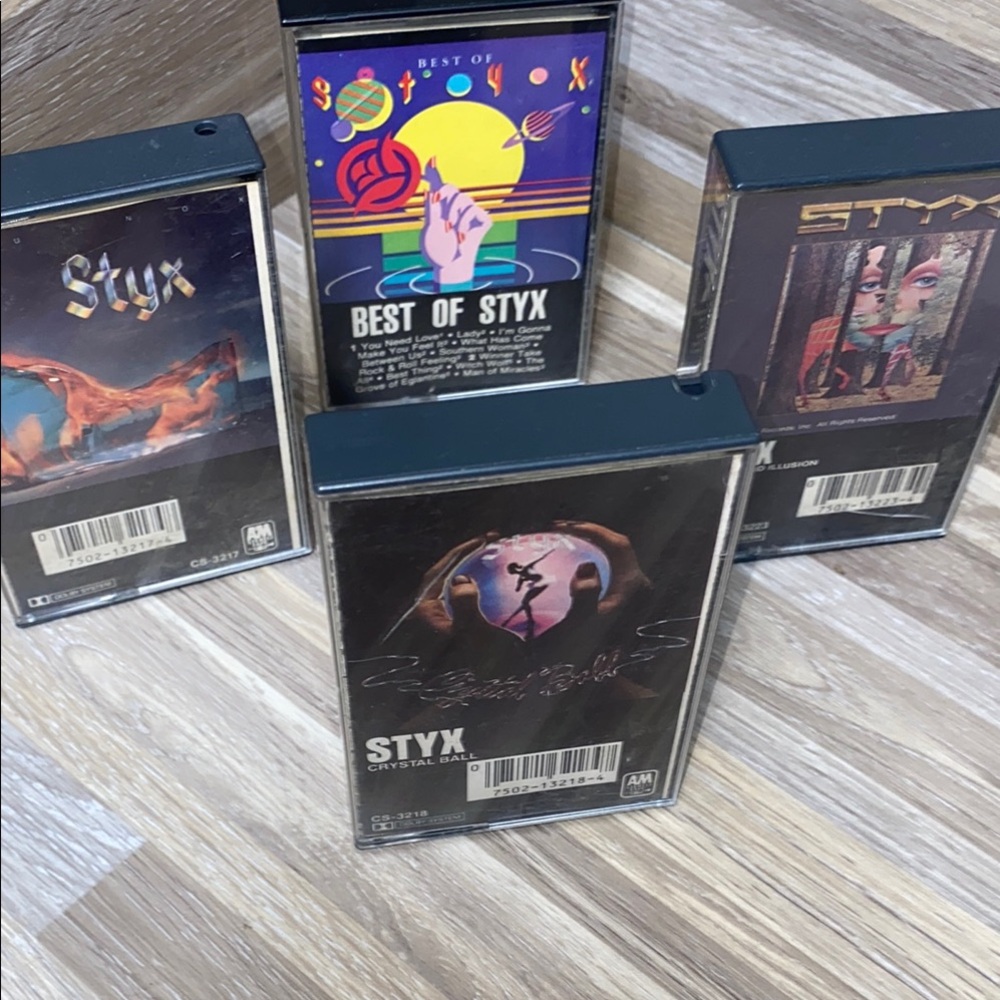 Styx Cassette Tape Collection Art work vintage lyric books